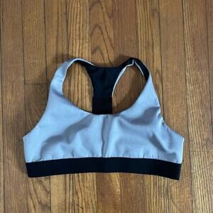 Koral Size L Large Sports Bra Racerback Grey Black